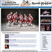 website for Chesler Photography Sports Division, Canadaigua, NY
